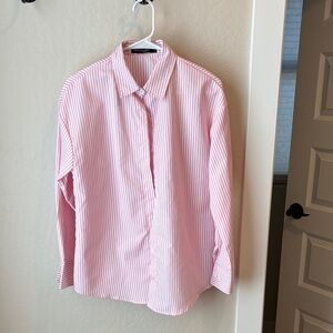 Oversized Pink Striped Shirt